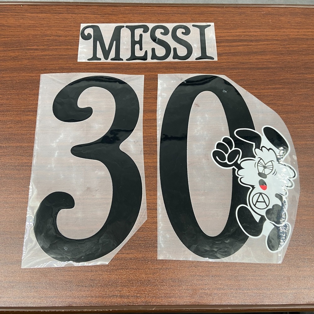 Lionel Messi #30 Paris Saint-Germain Dorsal Special Name & Number Decals Set